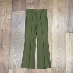 Anthropologie Olive Scuba Pintuck Trousers